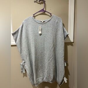 LOFT Gray Sleeveless Tunic with‎ Tie Front